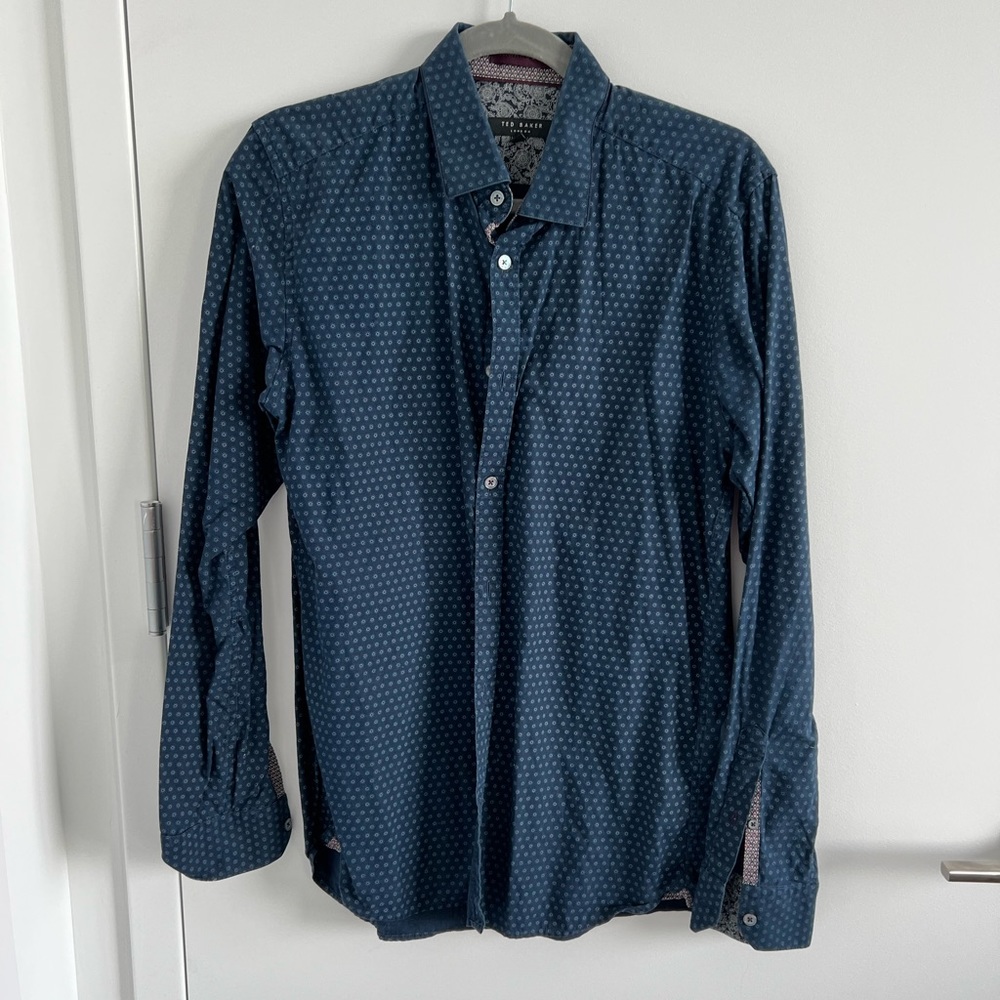 Ted Baker - Blue Size 3 Dress Shirt